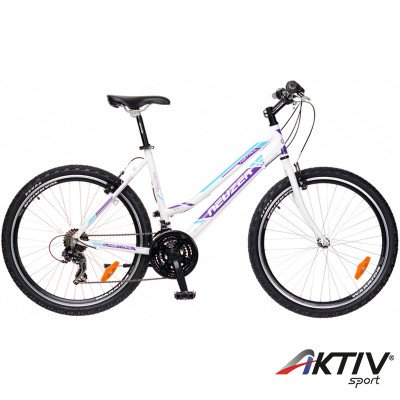 Mountain Bike kerékpár Mistral 30 2015 női fehér/lila-cián