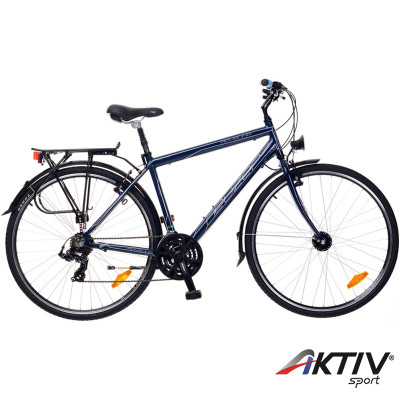 Trekking kerékpár Ravenna 100 férfi 2015 navykék/fehér-türkiz