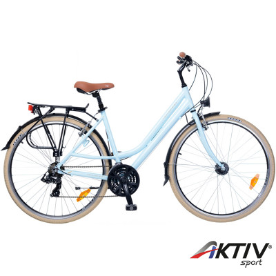 Trekking kerékpár Ravenna 100 női 2015 babakék/fehér-krém