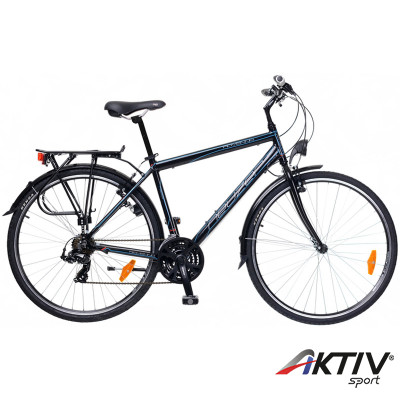 Trekking kerékpár Ravenna 50 férfi 2015 fekete/cián-piros