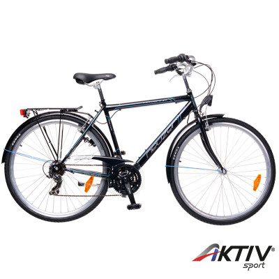 Trekking kerékpár Ravenna 30 férfi 2015 fekete/cián-fehér