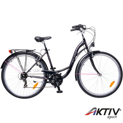 Trekking kerékpár Ravenna 30 női 2015 fekete/pink-fehér