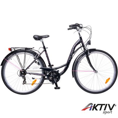 Trekking kerékpár Ravenna 30 női 2015 fekete/pink-fehér