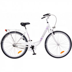 City kerékpár Balaton 28 2015 női fehér/virágos City kerékpár Neuzer