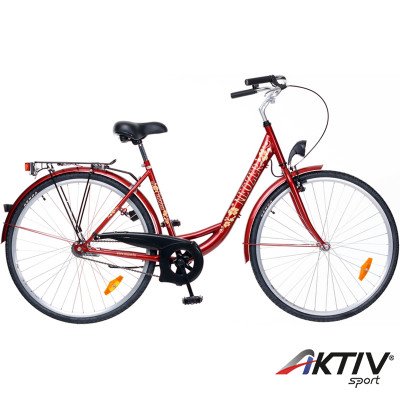 City kerékpár Balaton 28 2015 női bordó/virágos