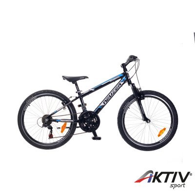 Gyerek kerékpár Mistral 24 2015 fiú fekete/fehér-cián