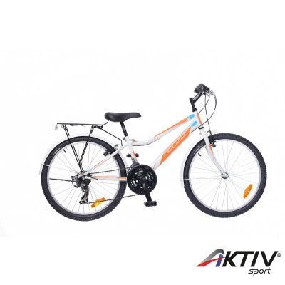 Gyerek kerékpár Bobby 24 City 2015 fiú fehér/narancs-cián