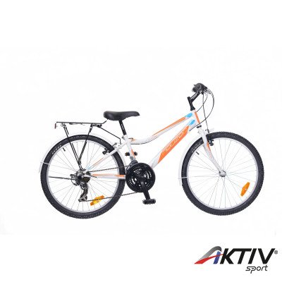 Gyerek kerékpár Bobby 24 City 2015 fiú fehér/narancs-cián