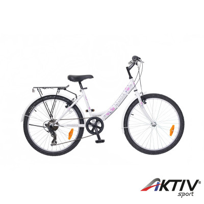 Gyerek kerékpár Cindy 24 City 2015 lány fehér/pink