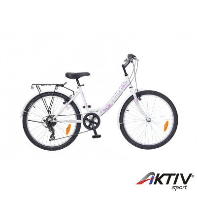 Gyerek kerékpár Cindy 24 City 2015 lány fehér/pink