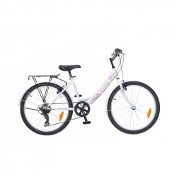 Gyerek kerékpár Cindy 24 City 2015 lány fehér/pink 24 col - lány kerékpár Neuzer
