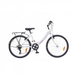 Gyerek kerékpár Cindy 24 City 2015 lány fehér/pink 24 col - lány kerékpár Neuzer