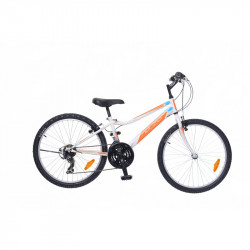 Gyerek kerékpár Bobby 24 2015 fiú 18S fehér/narancs-cián 24 col - fiú kerékpár Neuzer