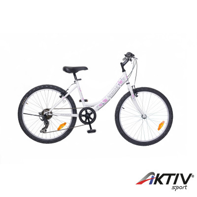 Gyerek kerékpár Cindy 24 2015 lány 6S fehér/pink