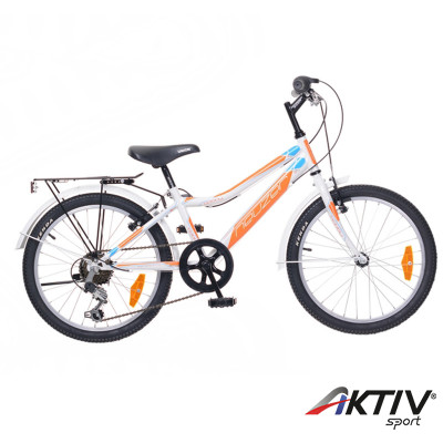 Gyerek kerékpár Bobby 20 City 2015 fiú fehér/narancs-cián