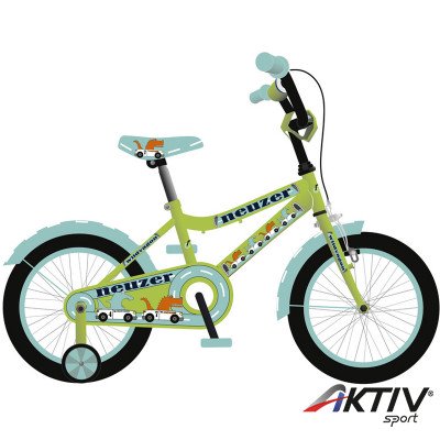 BMX Kerékpár 16 fiú wildwagon neonzöld/világoskék