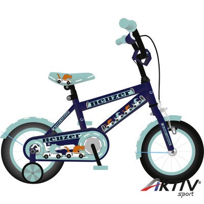 BMX Kerékpár 12 fiú wildwagon neonzöld/világoskék