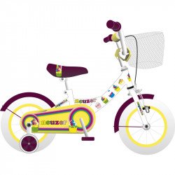 BMX Kerékpár 12 lány cupcake fehér/vanilia-szilva 12 col - lány kerékpár Neuzer