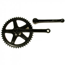 Kerékpár hajtómű acél négyzetkúpos 46 fekete Hajtómű