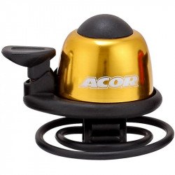 Acor ABE21101 csengő mini gumi rögzítésű arany Kerékpár csengő, duda, tükör Acor
