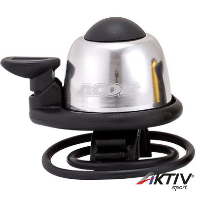 Acor ABE21101 csengő mini gumi rögzítésű ezüst