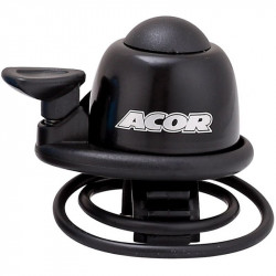 Acor ABE21101 csengő mini gumi rögzítésű fekete Kerékpár csengő, duda, tükör Acor