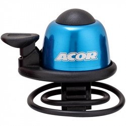 Acor ABE21101 csengő mini gumi rögzítésű kék Kerékpár csengő, duda, tükör Acor