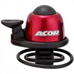 Acor ABE21101 csengő mini gumi rögzítésű piros Kerékpár csengő, duda, tükör Acor