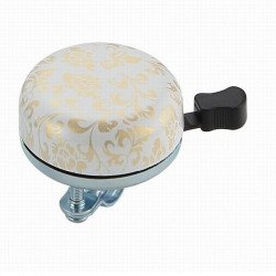 Acor ABE21501b csengő fehér mintas Kerékpár csengő, duda, tükör Acor