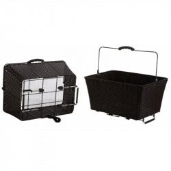 Acor ABK21302 hátsó kosár műanyagfonatos fekete Kerékpár tartozékok Acor