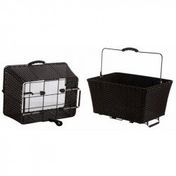 Acor ABK21302 hátsó kosár műanyagfonatos fekete Kerékpár tartozékok Acor