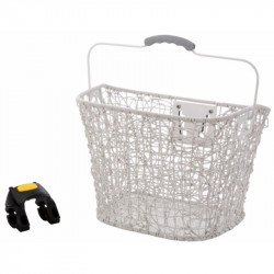 Acor ABK21304 első kosár műanyagfonatos fehér Kerékpár tartozékok Acor