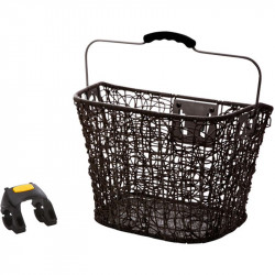 Acor ABK21304 első kosár műanyagfonatos fekete Kerékpár tartozékok Acor