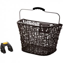 Acor ABK21304 első kosár műanyagfonatos fekete Kerékpár tartozékok Acor
