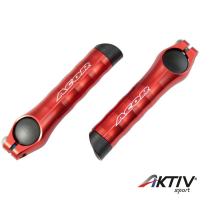 Acor ABZ21203 kormányvég alu 80 mm 3D cnc esztergált piros