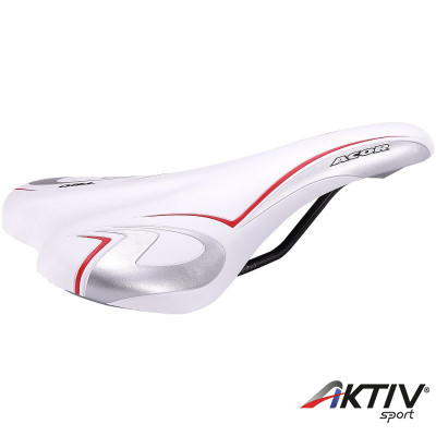 Acor ASD21204 nyereg fehér-ezüst-piros