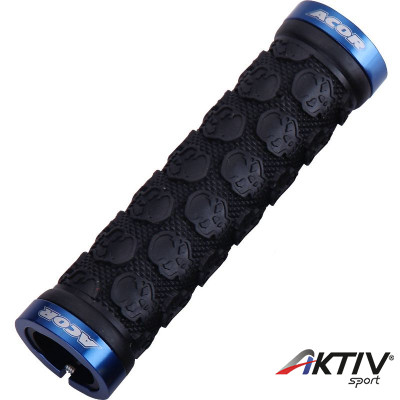 Acor ASG21201 kormánymarkolat 128 mm koponyás fekete/ezüst