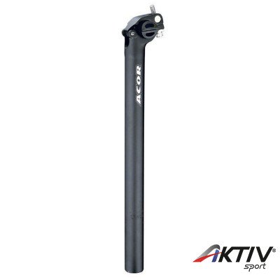 Acor ASP2602 nyeregcső cnc fekete 27,2x350 mm