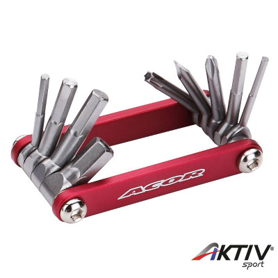 Acor ATL21301 zsebszerszám 10 funkciós piros