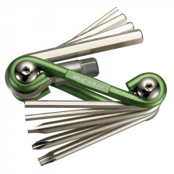 Acor ATL2708 nyitható 10 részes marokszerszám Kerékpár szerszám, kenőanyag Acor