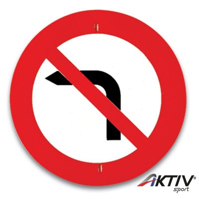 Kresz tábla - Balra kanyarodni tilos Amaya