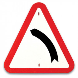 Kresz tábla - Veszélyes útkanyarulat balra Amaya Játék Amaya