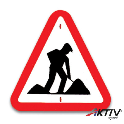 Kresz tábla - Úton folyó munkák Amaya