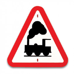 Kresz tábla - Sorompó nélküli vasúti átjáró Amaya Játék Amaya