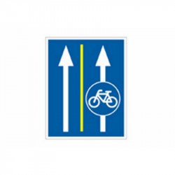 Kresz tábla - Út melletti kerékpárút Játék Amaya