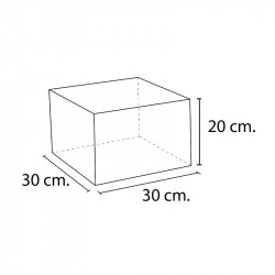 Lakkozott szivacs Amaya téglalap 30x30x20 cm