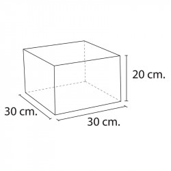 Lakkozott szivacs Amaya téglalap 30x30x20 cm