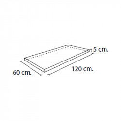 Lakkozott szivacs Amaya téglalap 5x60x120 cm