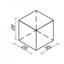 Lakkozott műbőr szivacs Amaya kocka 25 cm