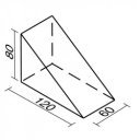 Lakkozott műbőr szivacs Amaya háromszög 60x80x120 cm